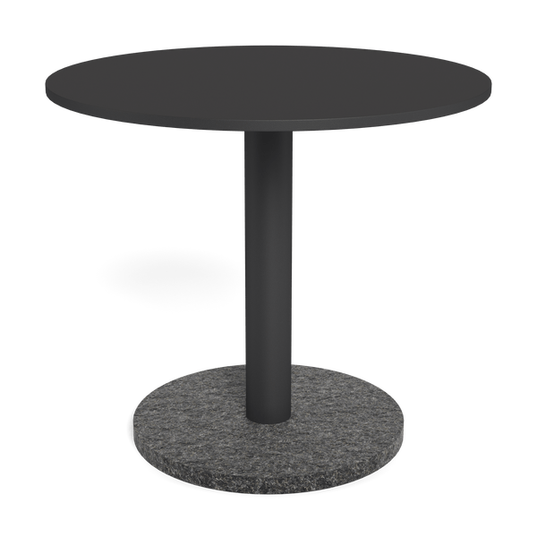 Madison Round Side Table | Aluminum Asteroid, Granite Black,