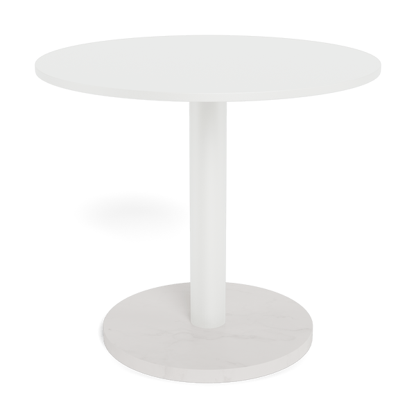 Madison Round Side Table | Aluminum White, Marble White,