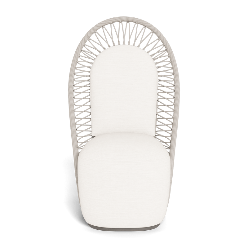 Maui High-Back Dining Chair | Rope Shell, Panama Blanco, Aluminum Taupe