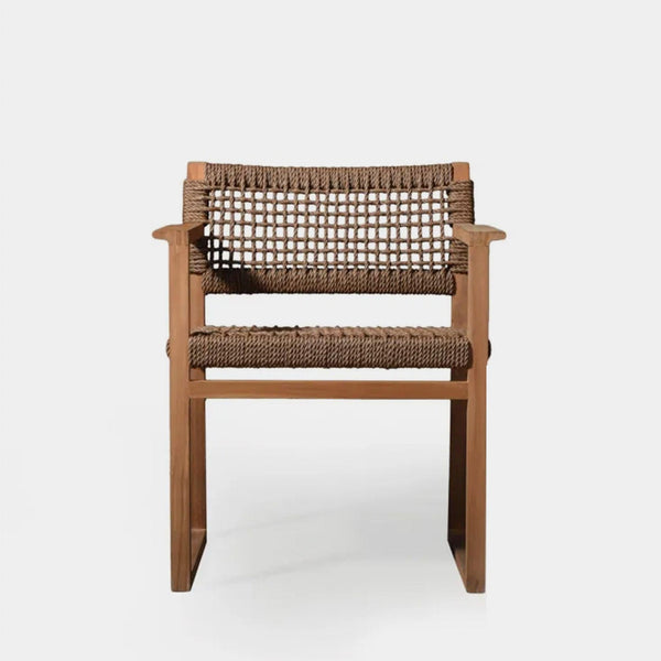 Noosa Dining Chair | Teak Natural, Twisted Resin Rope,