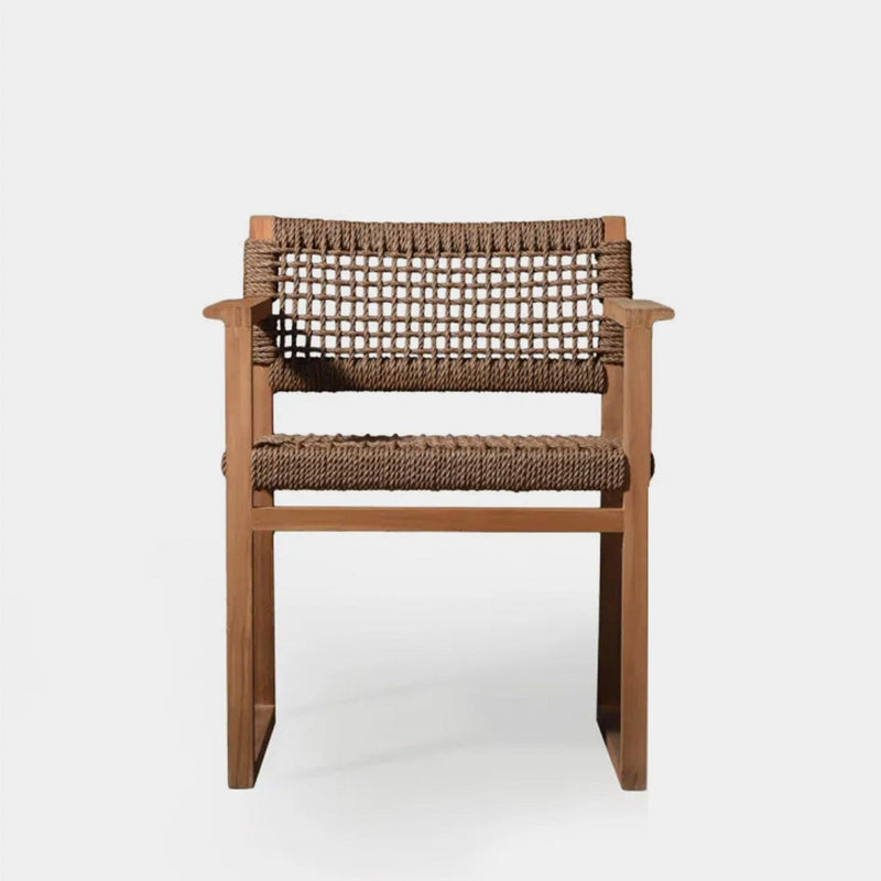 Noosa Dining Chair | Teak Natural, Twisted Resin Rope,