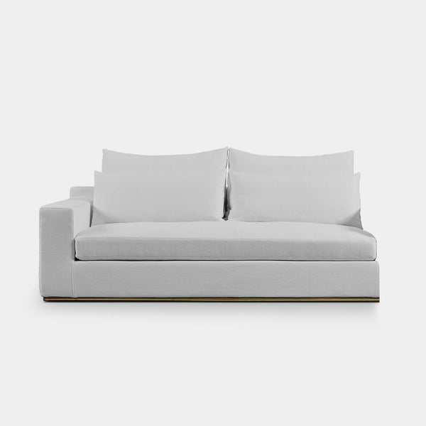 Ocean 2 Seat 1 Arm Sofa Left | Harbour Belgian Linen White, ,