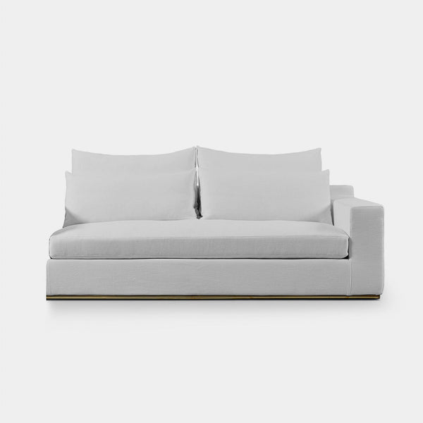 Ocean 2 Seat 1 Arm Sofa Right | Harbour Belgian Linen White, ,