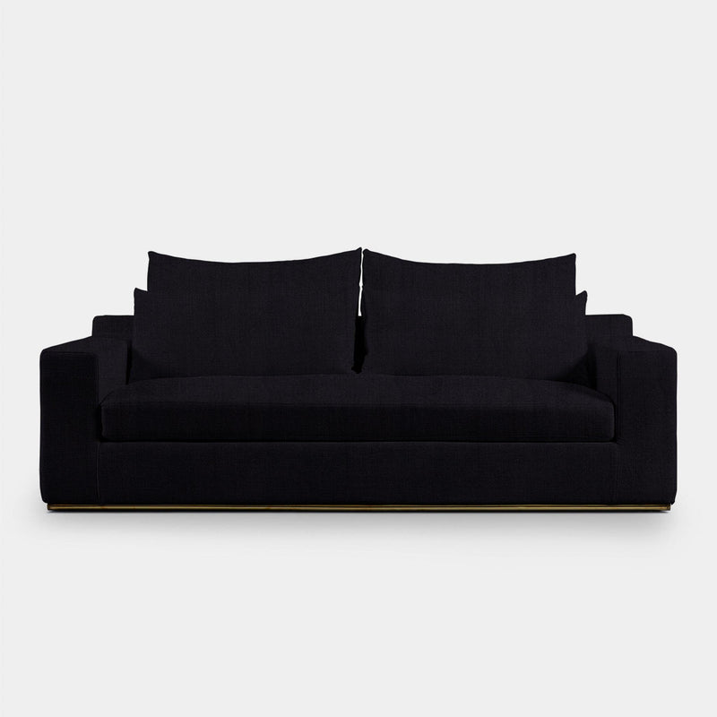 Ocean 2 Seat Sofa | Harbour Belgian Linen Black, ,