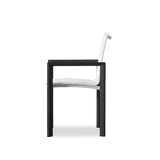Ora Dining Chair | Teak Charcoal, Batyline White,