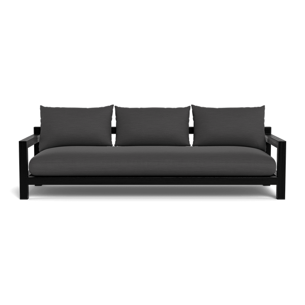 Pacific 3 Seat Sofa | Teak Charcoal, Panama Grafito, Batyline Black
