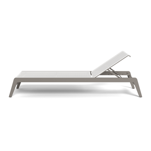 Pacific Aluminum Angled Sun Lounge | Aluminum Taupe, Batyline White,