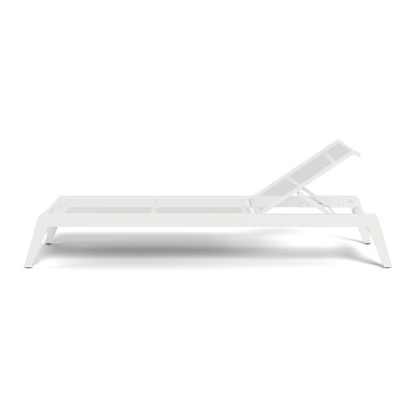 Pacific Aluminum Angled Sun Lounge | Aluminum White, Batyline White,