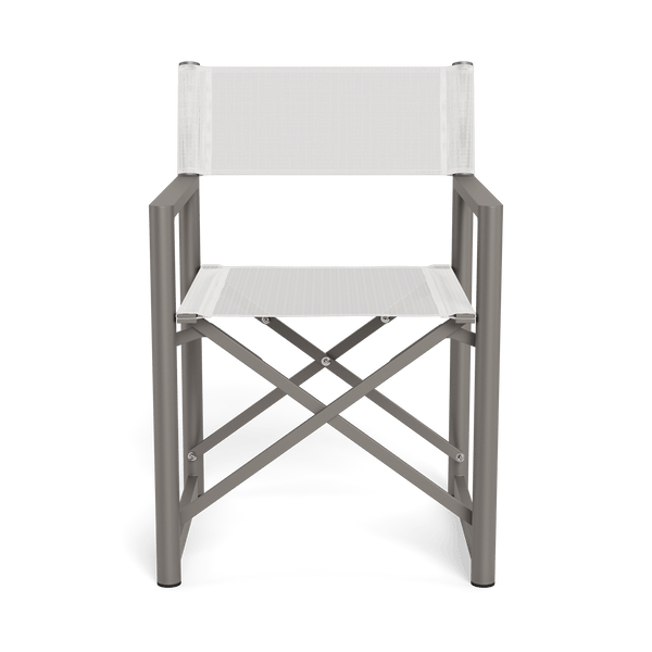 Pacific Aluminum Dining Chair | Aluminum Taupe, Batyline White,