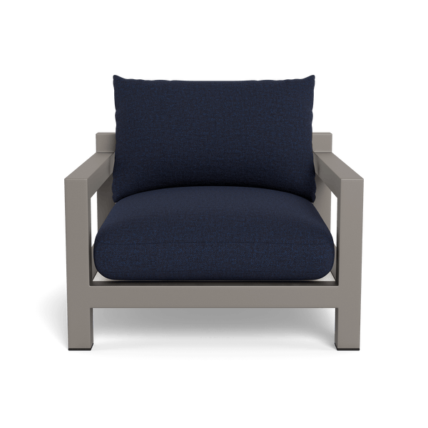 Pacific Aluminum Lounge Chair | Aluminum Taupe, Siesta Indigo, Batyline White