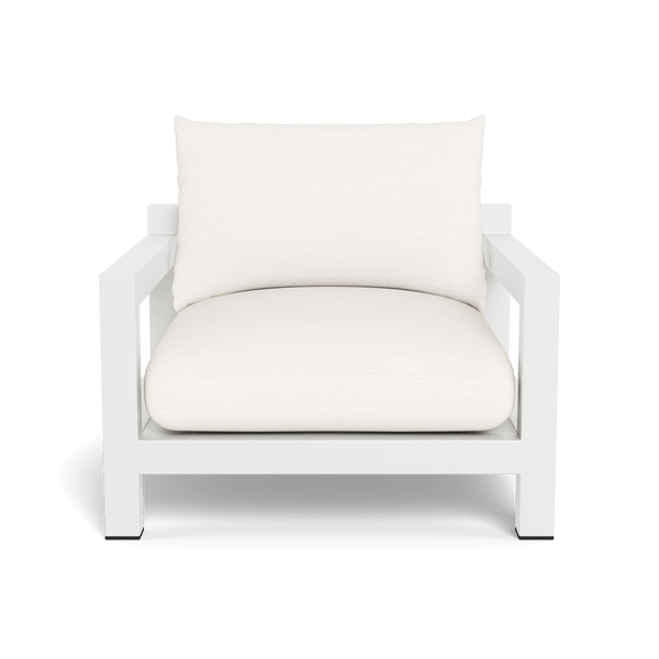 Pacific Aluminum Lounge Chair | Aluminum White, Panama Blanco, Batyline White