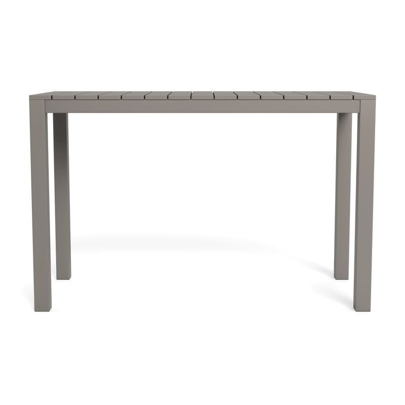 Pacific Aluminum Rectangle Bar Table | Aluminum Taupe, ,