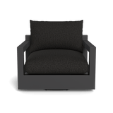 Pacific Aluminum Swivel Lounge Chair | Aluminum Asteroid, Copacabana Midnight, Batyline Silver