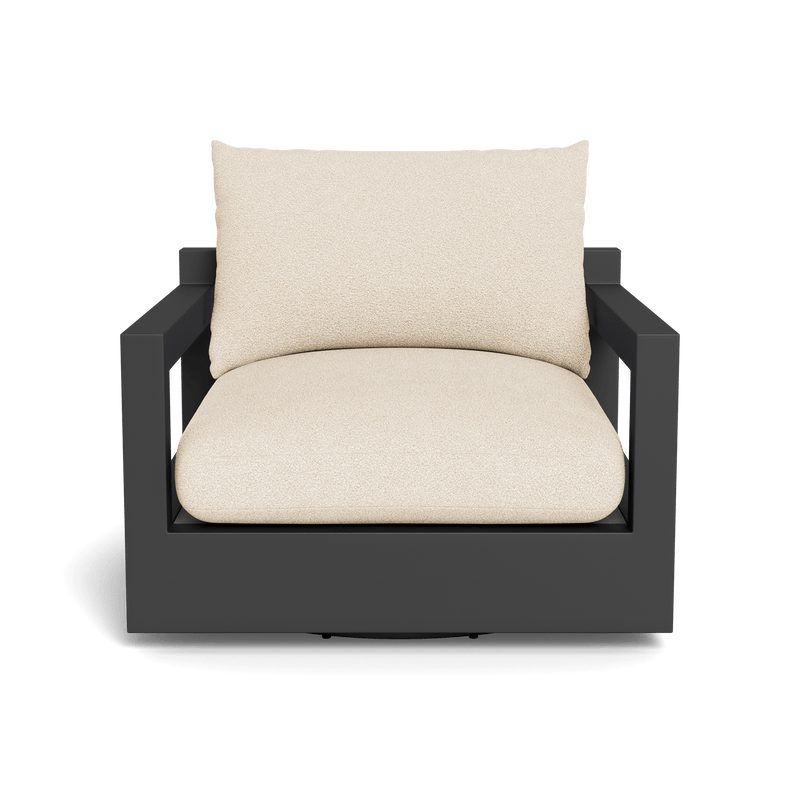 Pacific Aluminum Swivel Lounge Chair | Aluminum Asteroid, Riviera Sand, Batyline Silver