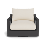 Pacific Aluminum Swivel Lounge Chair | Aluminum Asteroid, Siesta Ivory, Batyline Silver