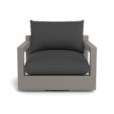 Pacific Aluminum Swivel Lounge Chair | Aluminum Taupe, Lisos Grafito, Batyline White