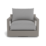 Pacific Aluminum Swivel Lounge Chair | Aluminum Taupe, Lisos Piedra, Batyline White