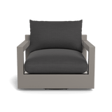 Pacific Aluminum Swivel Lounge Chair | Aluminum Taupe, Panama Grafito, Batyline White