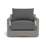 Pacific Aluminum Swivel Lounge Chair | Aluminum Taupe, Siesta Slate, Batyline White