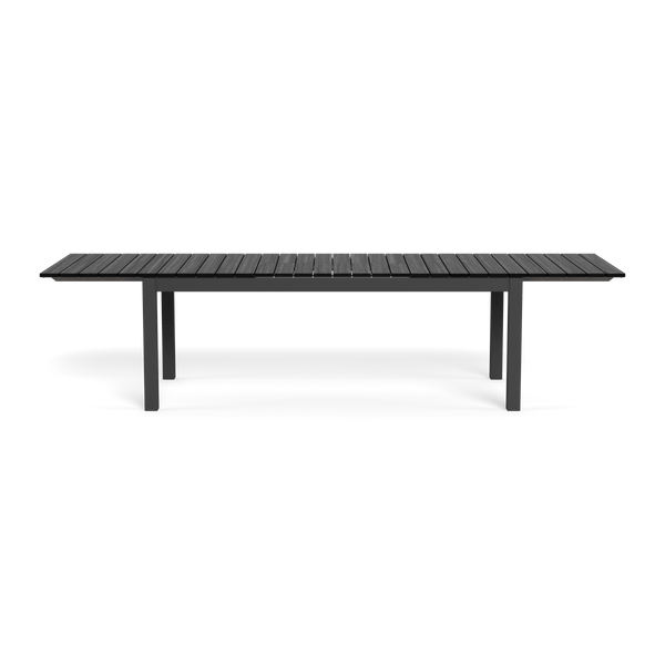 Pacific Extension Dining Table | Aluminum Asteroid, Teak Charcoal,