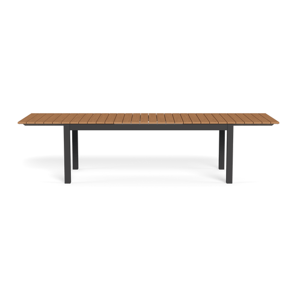 Pacific Extension Dining Table | Aluminum Asteroid, Teak Natural,