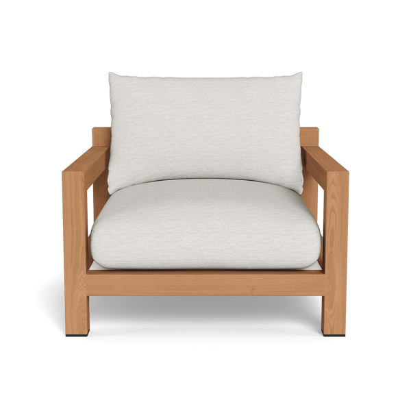 Pacific Lounge Chair | Teak Natural, Cast Silver, Batyline White