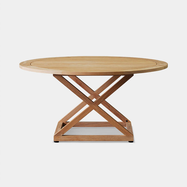 Pacific Round Dining Table 60" | Teak Natural, ,