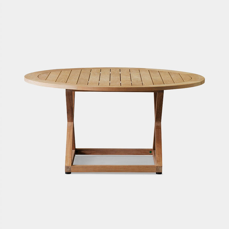 Pacific Round Dining Table 60" | Teak Natural, ,
