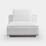 Santorini Armless Single | Oak Natural, Harbour Belgian Linen White,