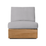 Tulum Armless Swivel Lounge Chair | Teak Natural, Panama Cloud,
