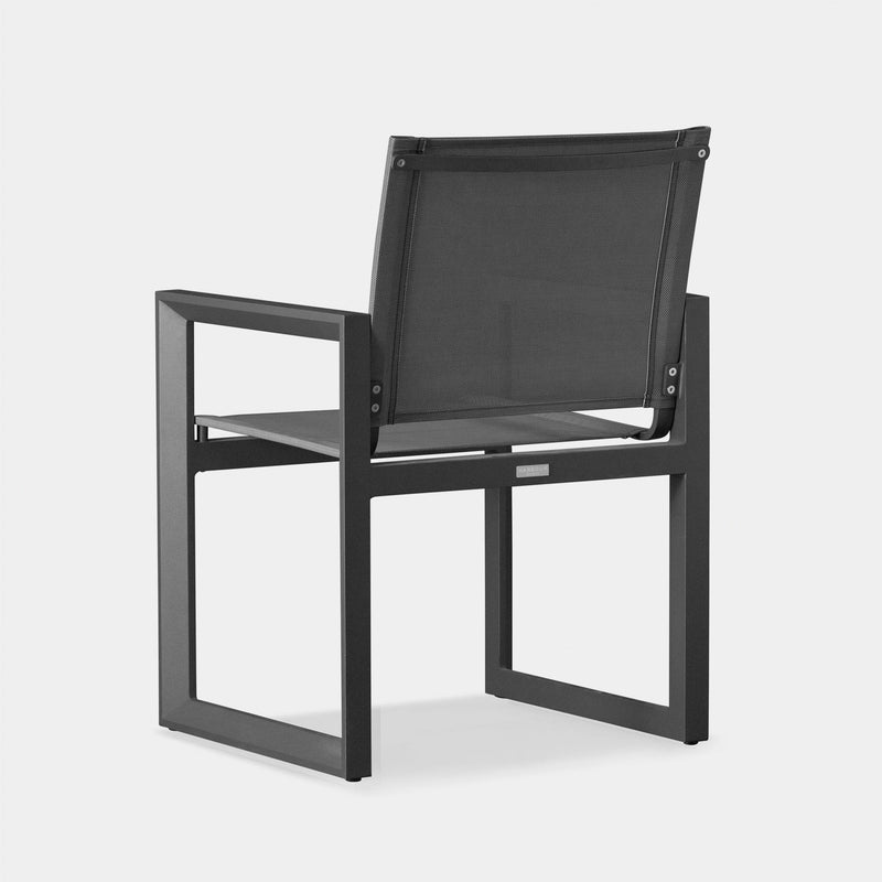 Vaucluse Dining Chair | Aluminum Asteroid, Batyline Silver,