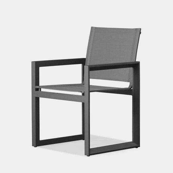 Vaucluse Dining Chair | Aluminum Asteroid, Batyline Silver,