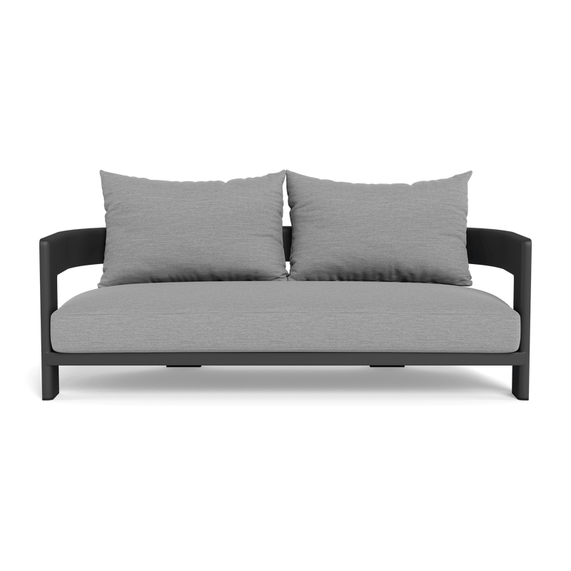 Victoria 2 Seat Sofa | Aluminum Asteroid, Lisos Piedra,