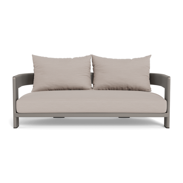Victoria 2 Seat Sofa | Aluminum Taupe, Panama Marble,