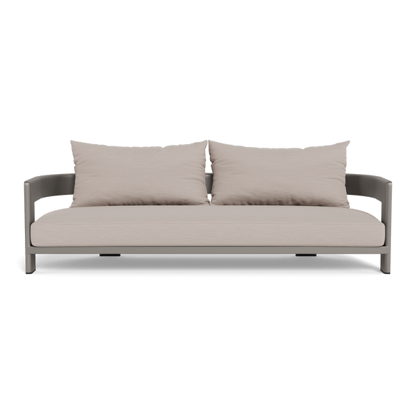 Victoria 3 Seat Sofa | Aluminum Taupe, Panama Marble,