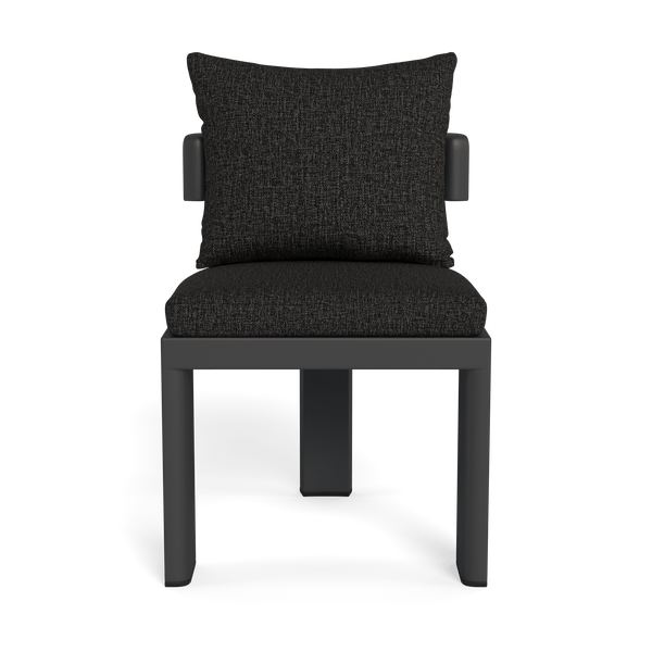 Victoria Armless Dining Chair | Aluminum Asteroid, Copacabana Midnight,