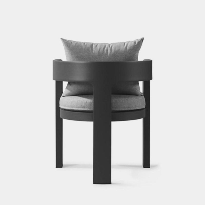 Victoria Dining Chair | Aluminum Asteroid, Panama Grafito,