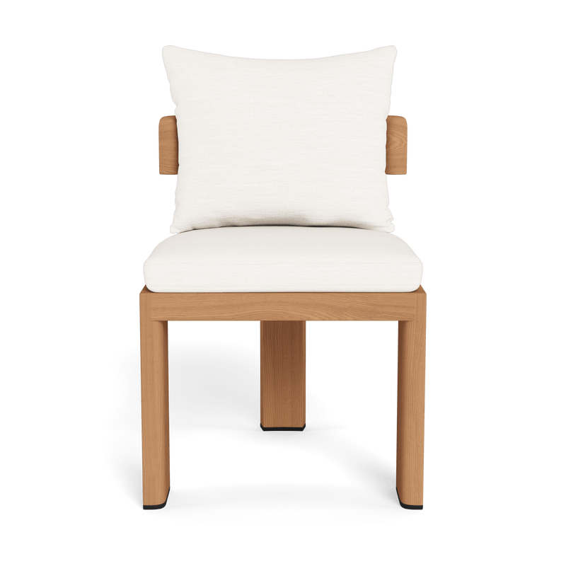 Victoria Teak Armless Dining Chair | Teak Natural, Panama Blanco,