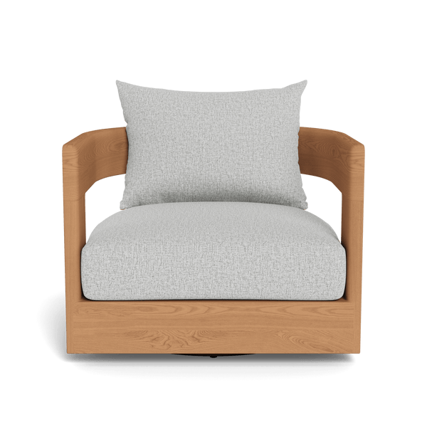 Victoria Teak Swivel Lounge Chair | Teak Natural, Copacabana Sand,