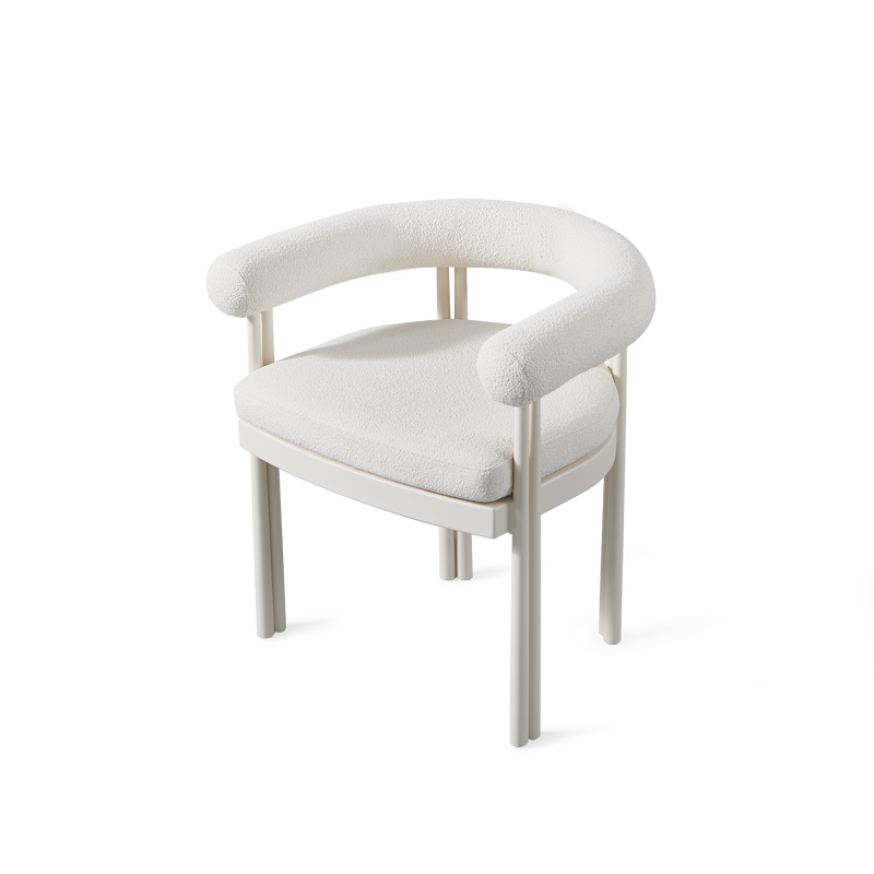 Cove Luxe Dining Chair | Aluminum Bone Riviera Ivory