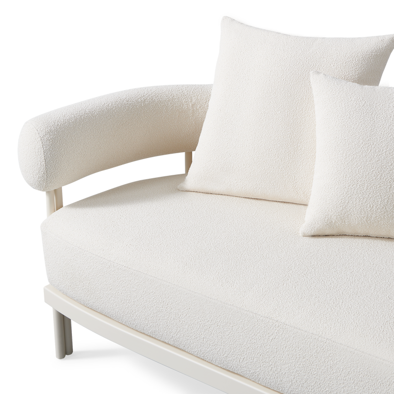 Cove Luxe 3 Seat Sofa | Aluminum Bone Riviera Ivory