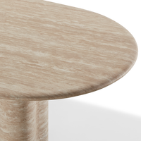 Porto Travertine Pill Dining Table 84"