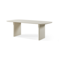 Victoria Aluminum Slatted Dining Table 81"