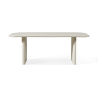 Victoria Aluminum Slatted Dining Table 81"