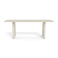 Victoria Aluminum Slatted Dining Table 81"