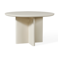 Victoria Aluminum Slatted Round Dining Table 48"