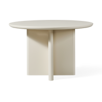 Victoria Aluminum Slatted Round Dining Table 48"