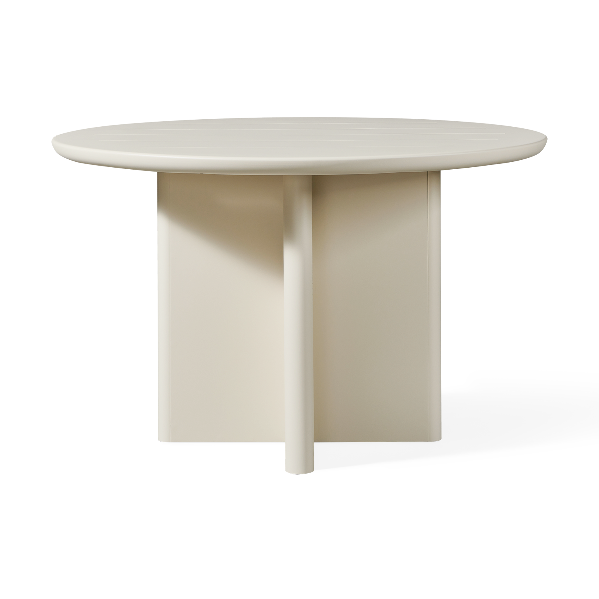 Victoria Aluminum Slatted Round Dining Table 48"