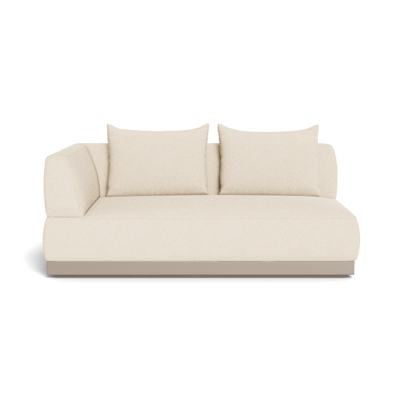 Amalfi 2 Seat 1 Arm Left | Aluminum Asteroid, Copacabana Midnight,