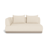 Amalfi 2 Seat 1 Arm Left | Aluminum Taupe, Riviera Sand,
